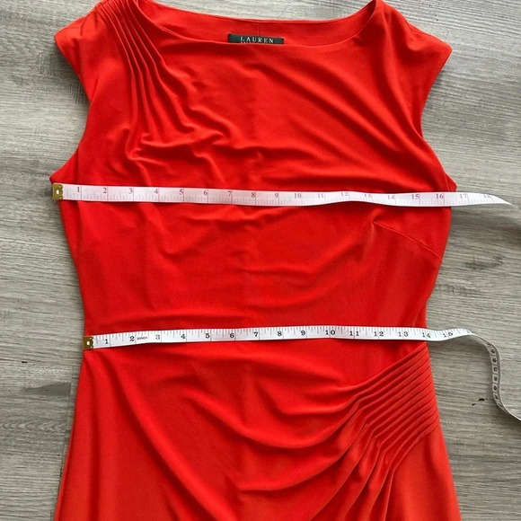 Lauren Ralph Lauren beautiful orange sundress Sz 8 - Picture 4 of 6